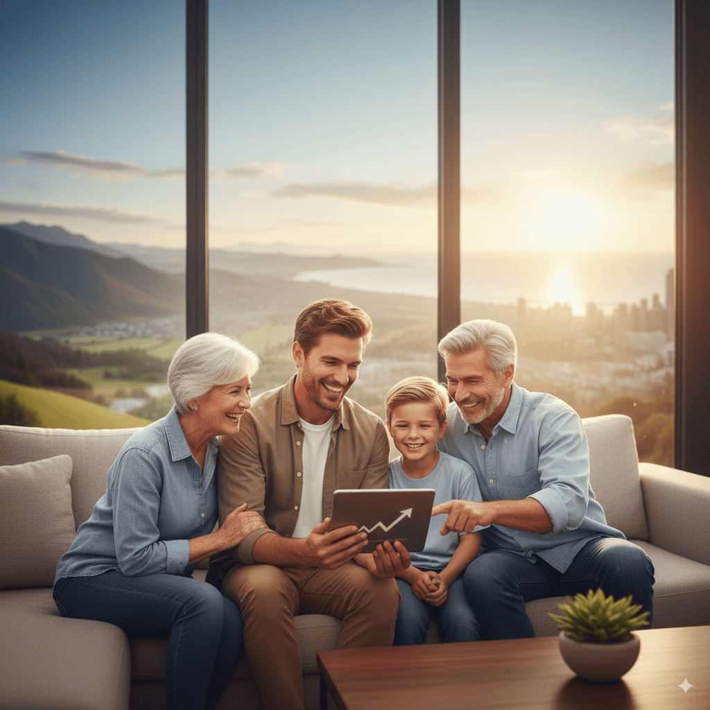 Familia graduándose protegida con seguros ORDENSEG Ecuador - Seguros de vida y educación familiar